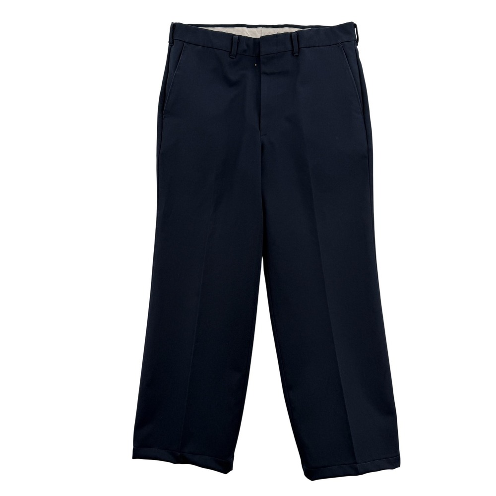 Vintage‎ Sears Sportswear Pants Mens 32x30 Navy Perma-Prest Dress Slacks 70s 26"